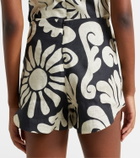 Cala de la Cruz Bahamas printed linen shorts