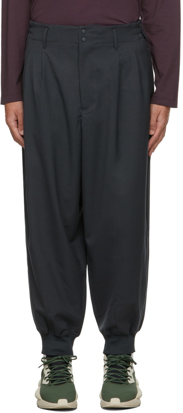 Photo: Y-3 Grey Wool Tapered Trousers