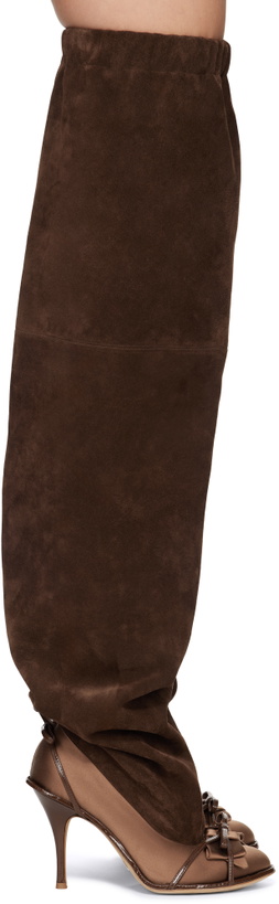 Photo: ALL-IN Brown Double Thigh High Tall Boots