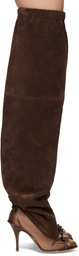 ALL-IN Brown Double Thigh High Tall Boots