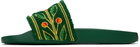 Casablanca Green Laurel Terry Slides