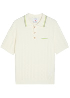 Casablanca Tennis Bouclé Polo Shirt Off White
