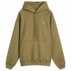 Nike Men's Solo Swoosh Pullover Hoodie in Medium Olive/White