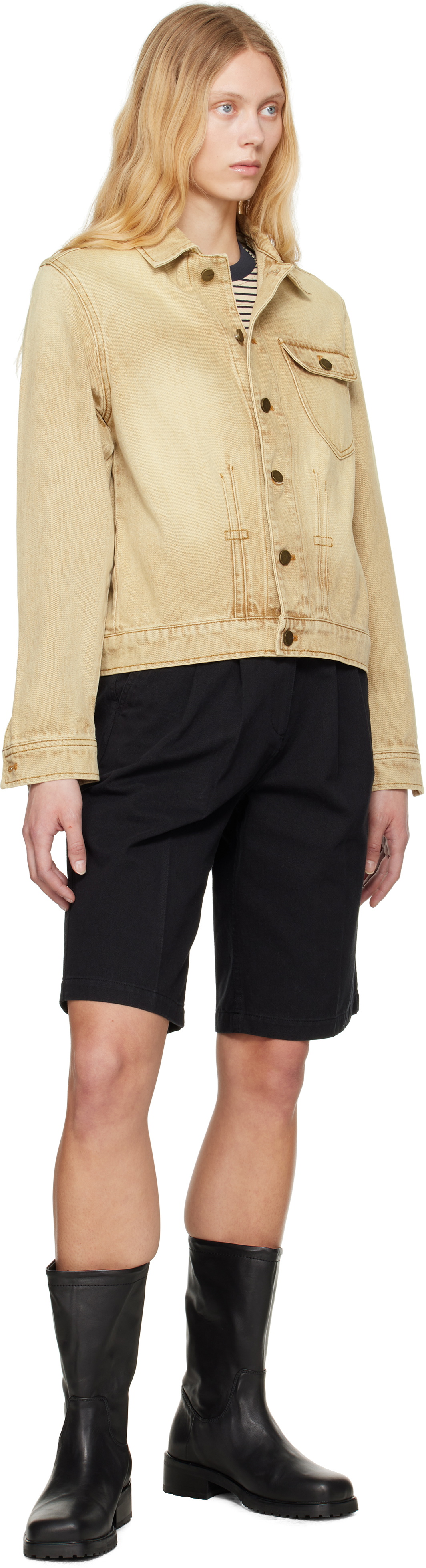 Carter Young Beige David Denim Jacket