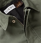 Loewe - Paula's Ibiza Colour-Block Logo-Embroidered Cotton Jacket - Green