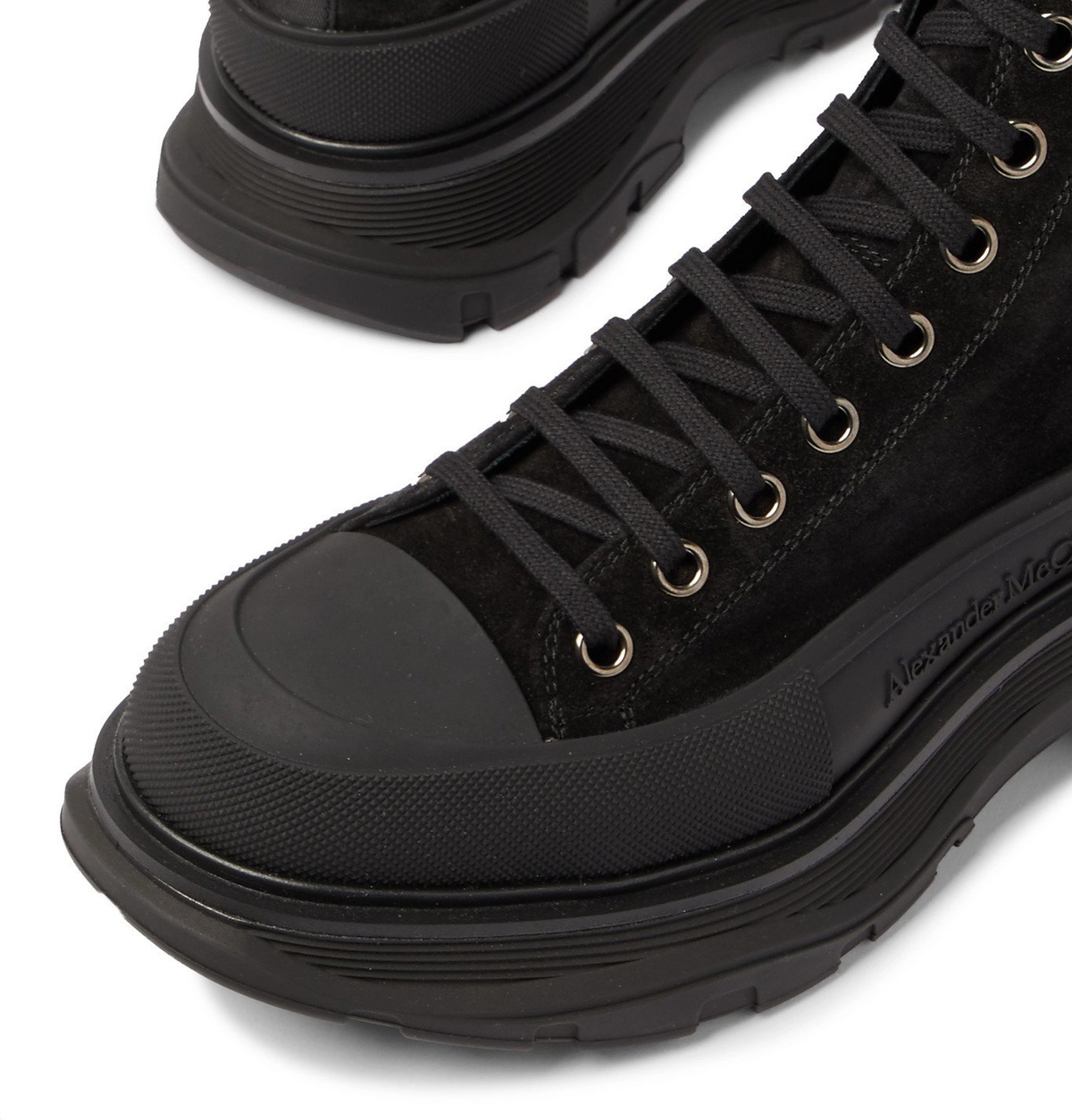 Alexander McQueen - Suede High-Top Sneakers - Black