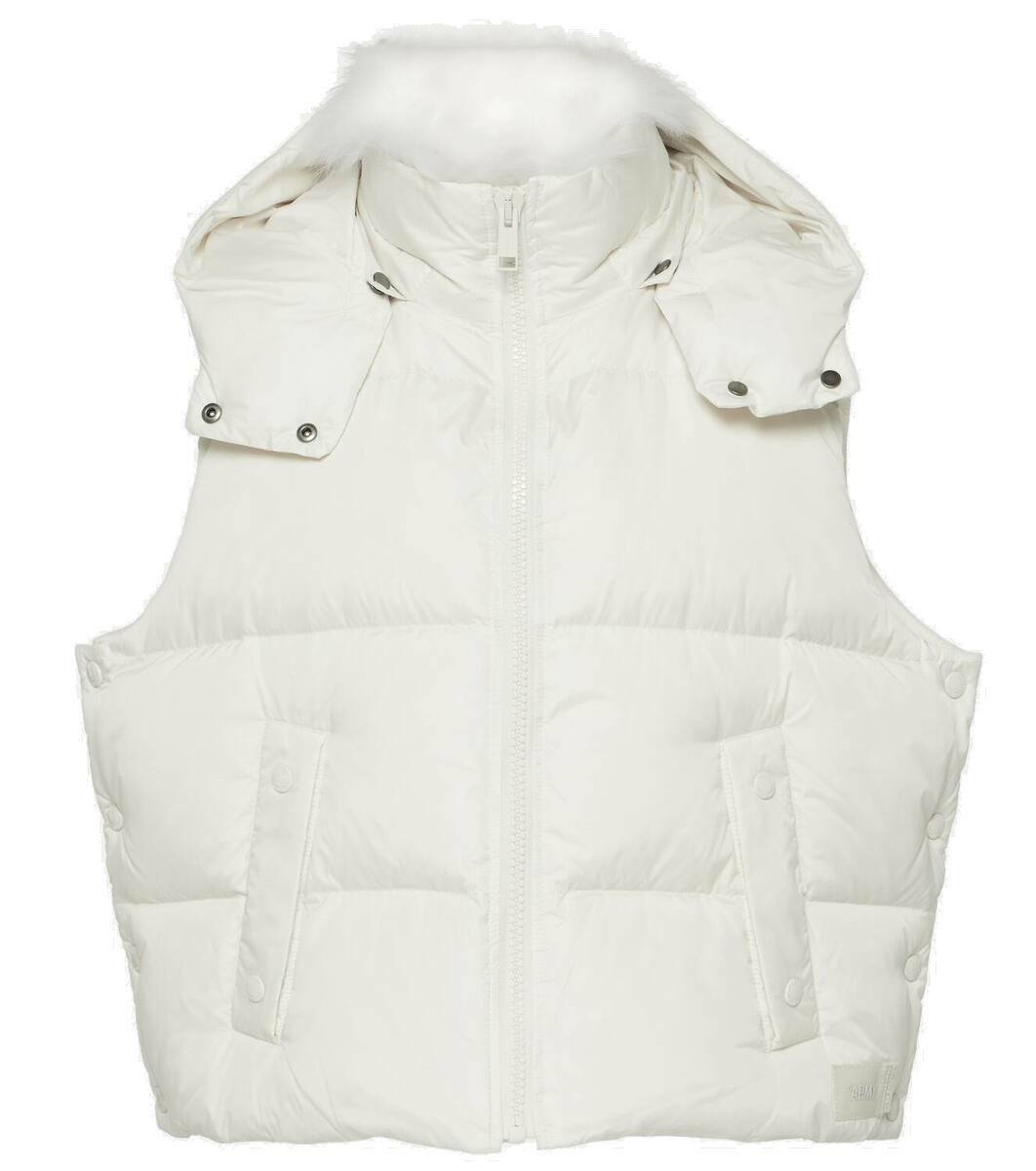 Photo: Yves Salomon Shearling-trimmed cropped down vest