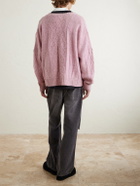 MANAAKI - Keanu Cable-Knit Merino Wool-Blend Cardigan - Pink