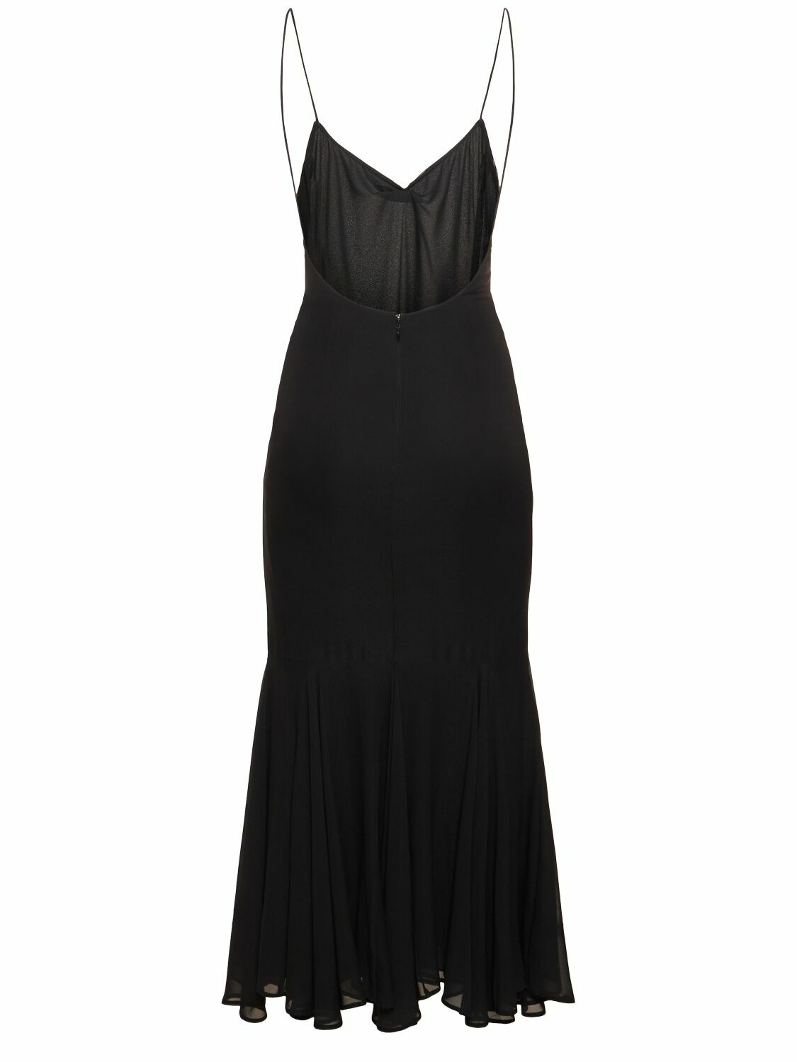 THE ANDAMANE Rosie Flared Silk Midi Slip Dress The Andamane