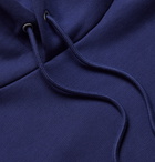 Balenciaga - Logo-Print Loopback Cotton-Jersey Hoodie - Blue