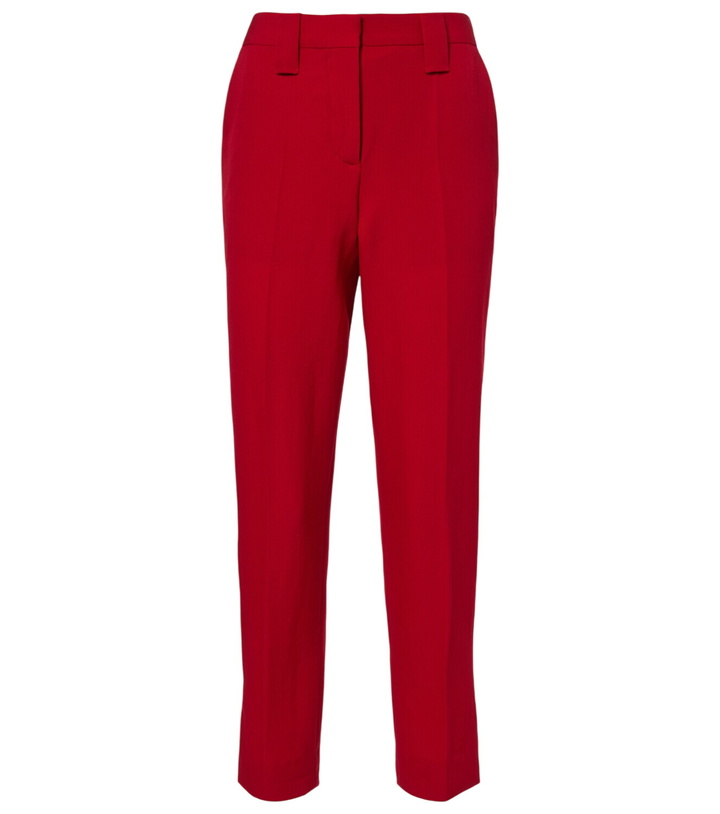 Photo: Versace Virgin wool slim pants