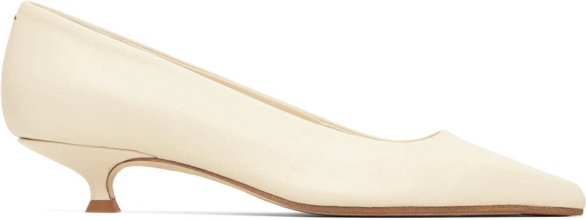 Aeyde Off-White Cari Heels