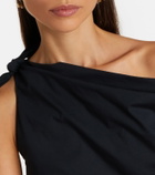 Staud Bellaria asymmetric cotton top