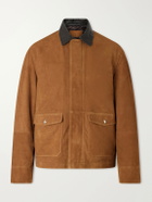 Mr P. - Leather-Trimmed Suede Jacket - Yellow