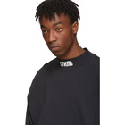 Heron Preston Black Turtleneck Style Long Sleeve T-Shirt