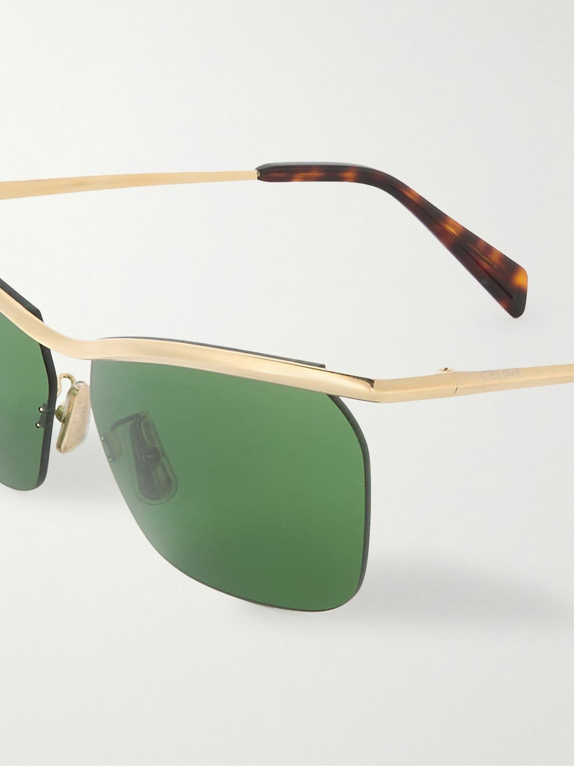 CELINE - Metal Frame 27 D-Frame Gold-Tone Sunglasses