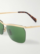 CELINE - Metal Frame 27 D-Frame Gold-Tone Sunglasses