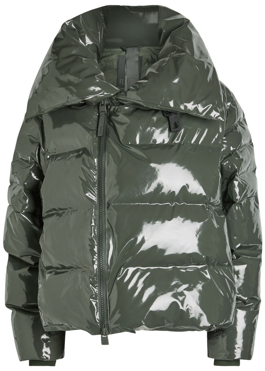 Rains Alta Vision Quilted Jacket Dark Green