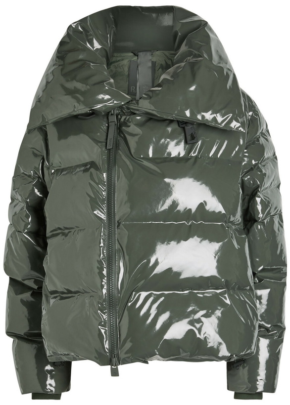 Photo: Rains Alta Vision Quilted Jacket Dark Green
