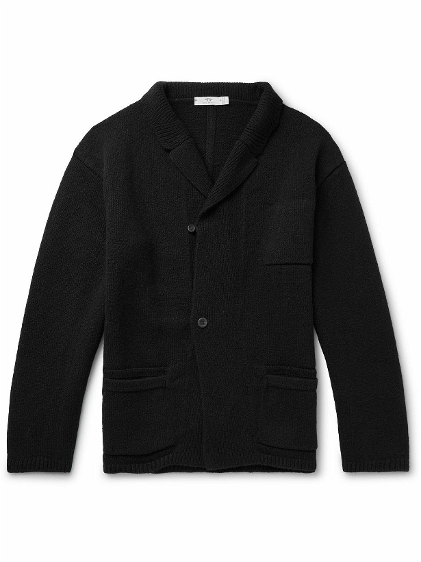 Photo: Inis Meáin - Unstructured Merino Wool and Cashmere-Blend Blazer - Black