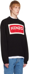 Kenzo Black Kenzo Paris Intarsia Sweater