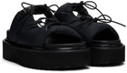 Simone Rocha Black Platform Ghillie Sandals