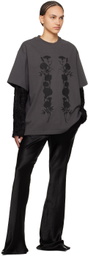 Song for the Mute Gray 'Black Foliage' Long Sleeve T-Shirt