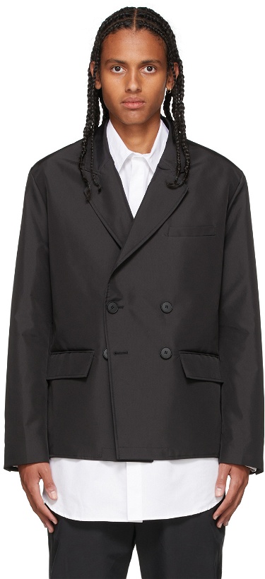 Photo: A-COLD-WALL* Black Bonded Double Breasted Blazer