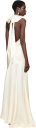 Simone Rocha SSENSE Exclusive Bridal Capsule Silk Satin Bow Maxi Dress