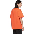 MSGM Orange Logo Patch T-Shirt