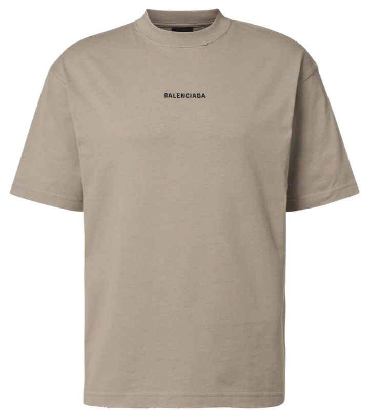 Photo: Balenciaga Logo cotton jersey T-shirt
