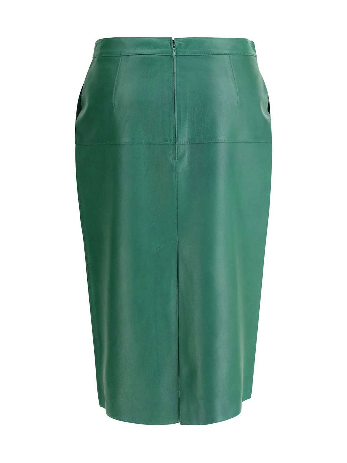 P.A.R.O.S.H. Beige Linen Midi Skirt main image 0