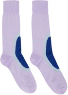 Marni Purple Colorblocked Socks