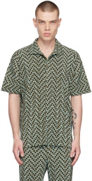 Homme Plissé Issey Miyake Green & Blue Cedar Shirt