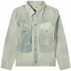 Objects IV Life Men's Traditional Denim Jacket in Green Patina