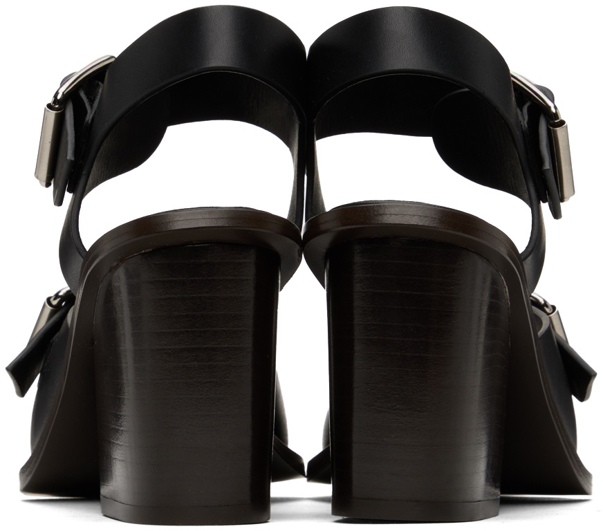 LEMAIRE Black Square Heeled 80 Sandals Lemaire