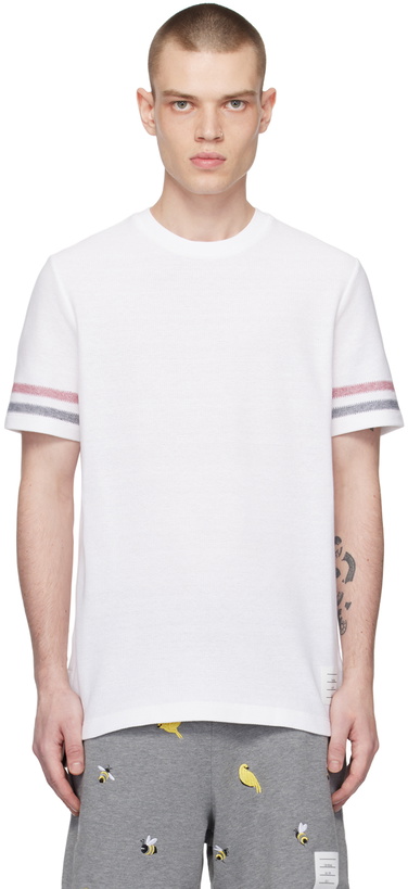 Photo: Thom Browne White Crewneck T-Shirt