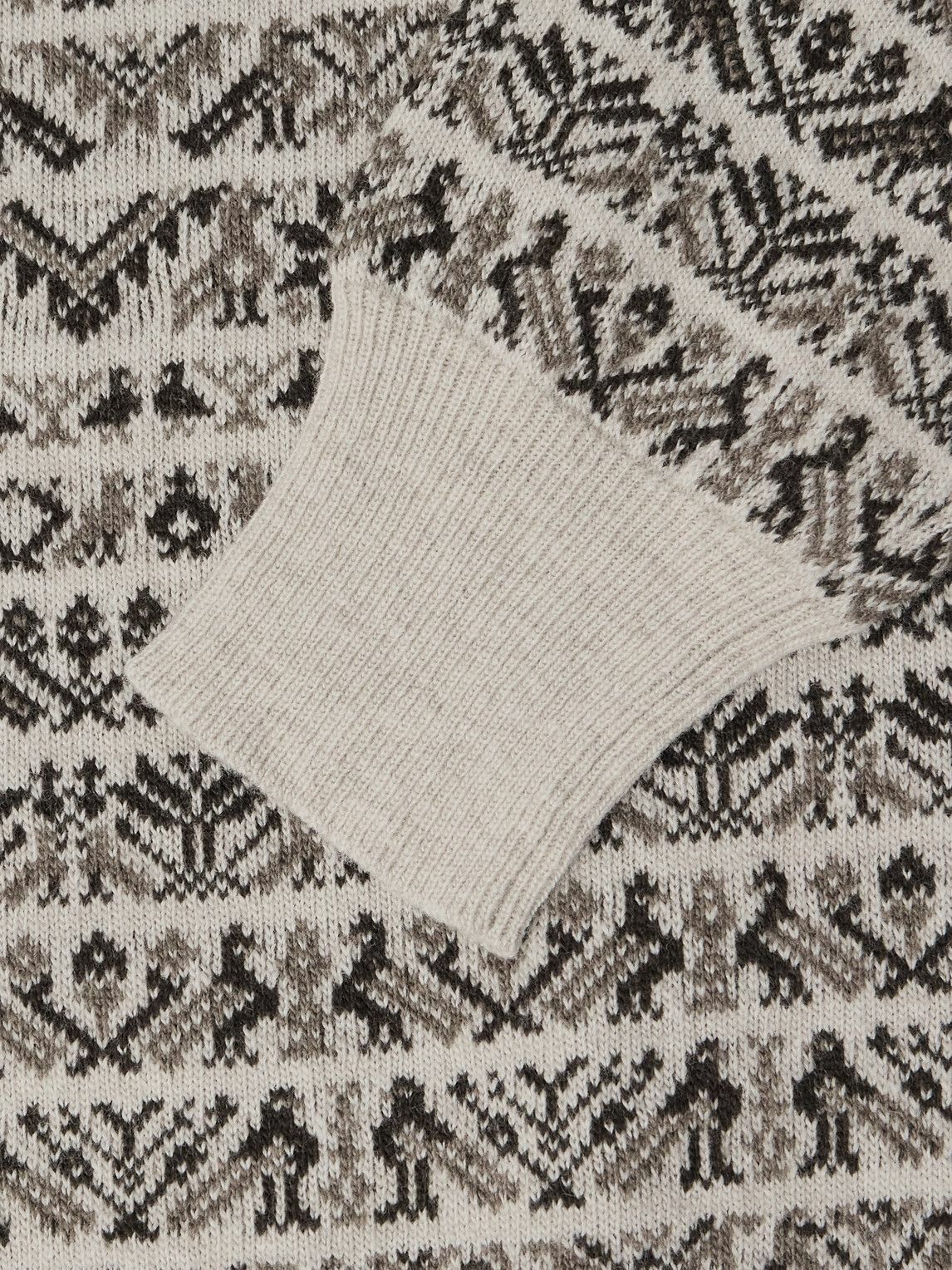 Purdey - Vigo Slim-Fit Fair Isle Wool Sweater - Neutrals