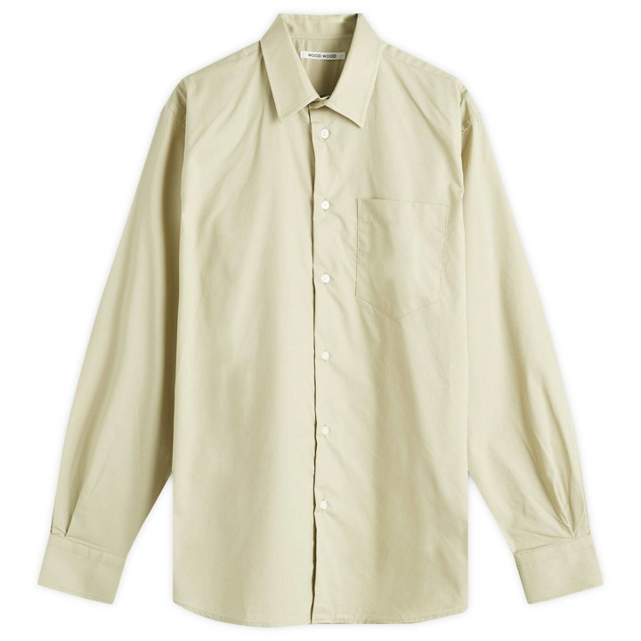 Photo: Wood Wood Men's Nico Poplin Shirt in Mossy