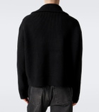 Studio Nicholson Ribbed-knit wool zip-up sweater