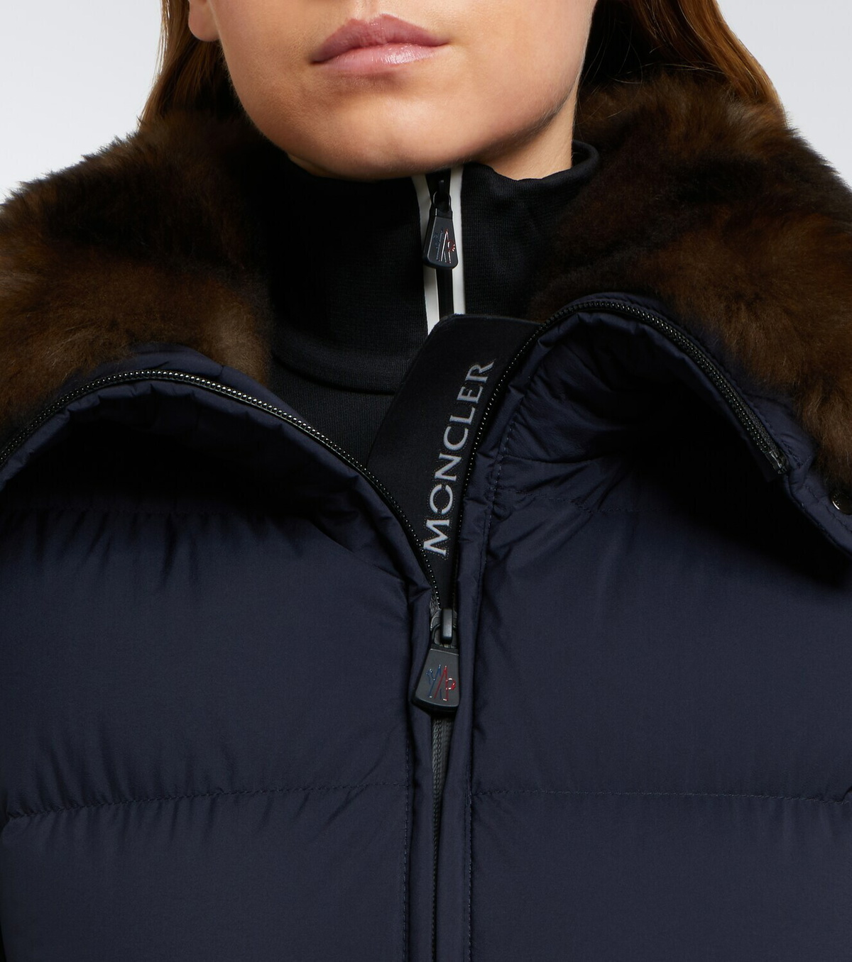 Moncler Grenoble Arrabas shearling-trimmed ski jacket