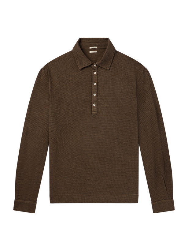 Photo: Massimo Alba - Raya Cotton and Cashmere-Blend Polo Shirt - Brown