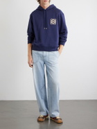 LOEWE - Paula's Ibiza Anagram-Embroidered Cotton-Jersey Hoodie - Blue