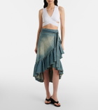 Alaïa Ribbed-knit jersey crop top