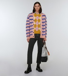 Marni - Striped brushed mohair-blend cardigan