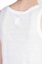 120% Lino Tank Top In White Linen