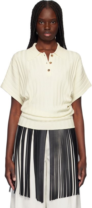 Photo: RECTO Off-White Dolman Sleeves Knit Polo