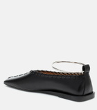 Jil Sander Leather ballet flats