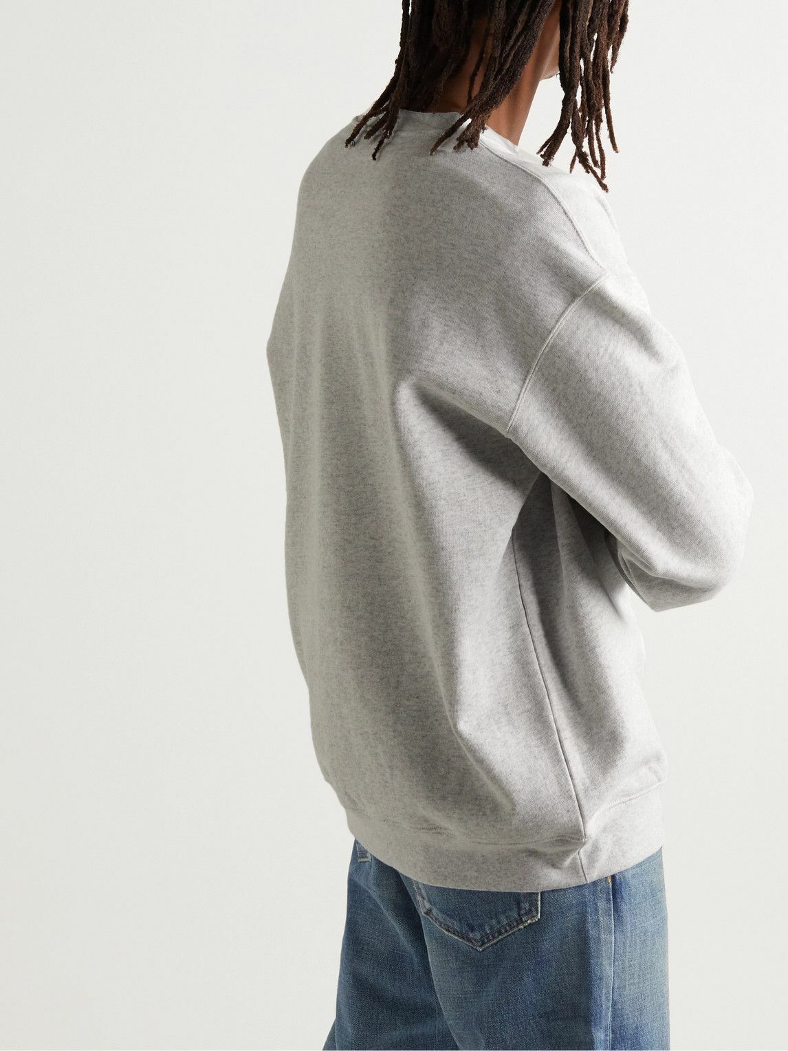 DIME - Unmentionables Logo-Print Cotton-Jersey Sweatshirt - Gray Dime
