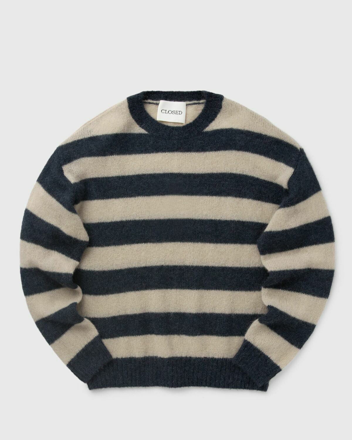Closed Crewneck Jumper Blue/Beige Pullovers